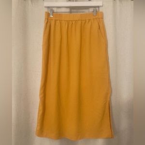 Yellow midi skirt by Marks and Spencer